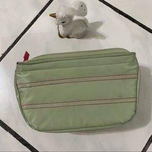 1HR SALEE!!! Clinique Small Green and Pink Vintage Makeup Bag